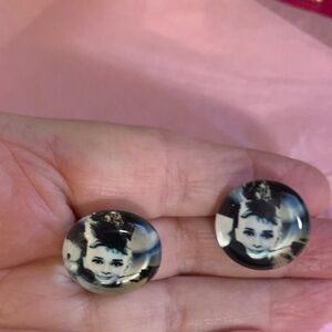 Black & White Round Photo Glass Cabochons